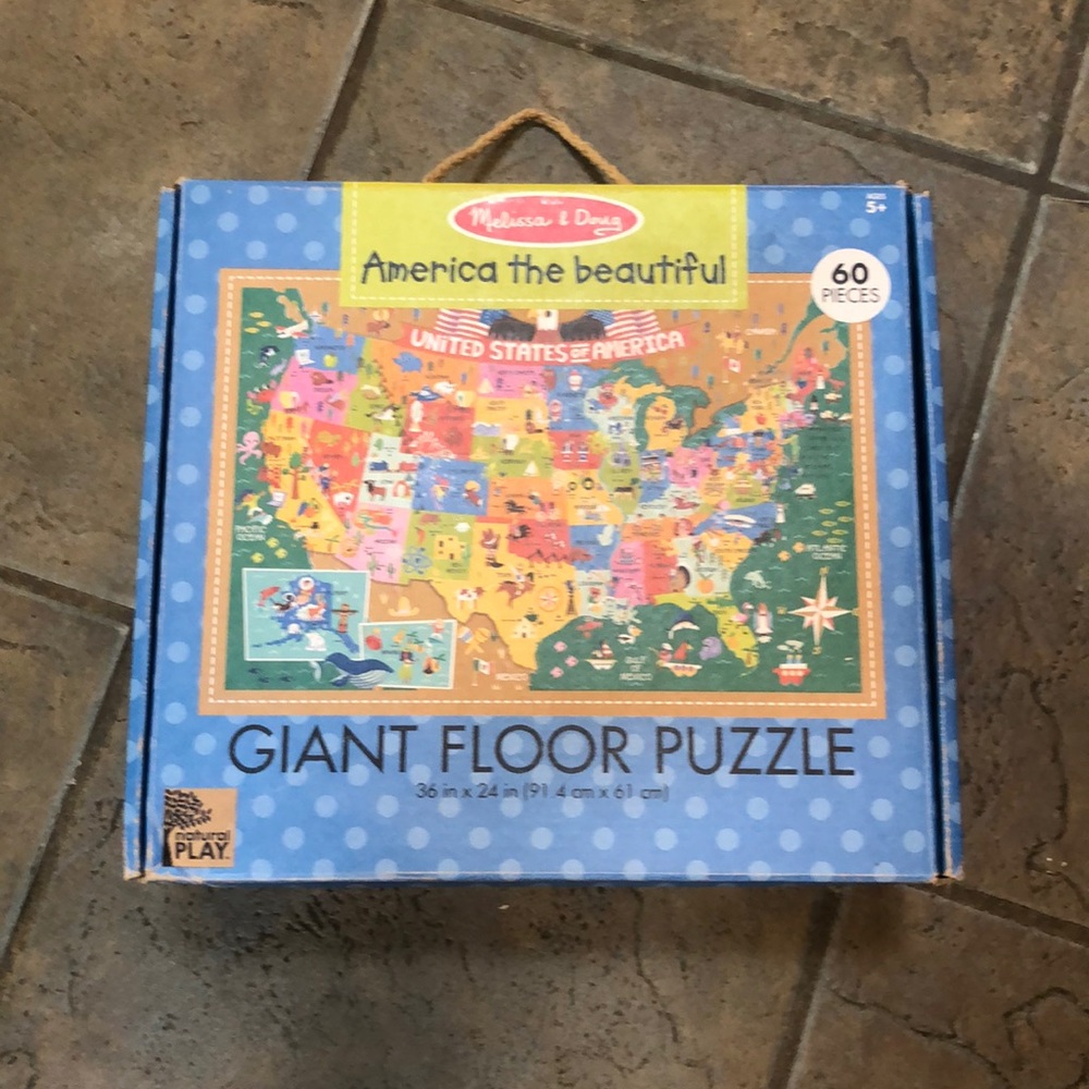 Melissa & Doug giant floor puzzle, “America the beautiful”